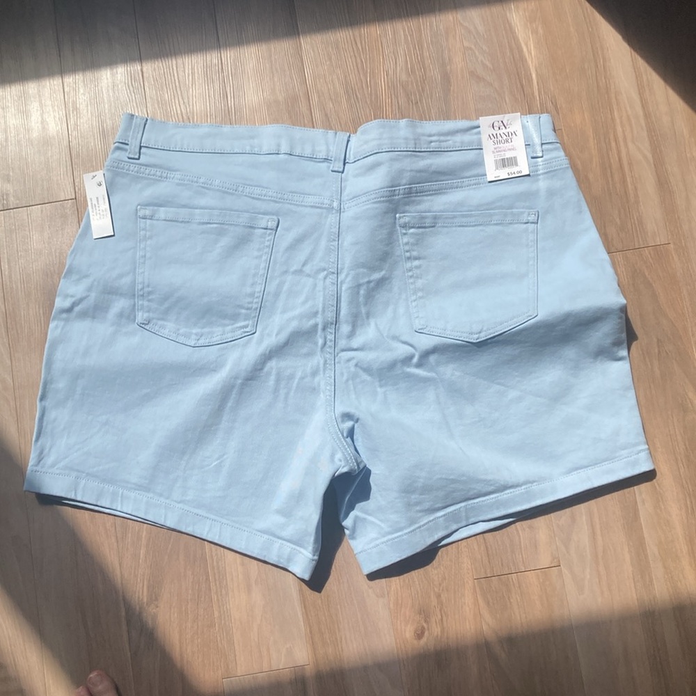 Gloria Vanderbilt Amanda denim short slimming panel blue breeze 22W - Picture 6 of 16